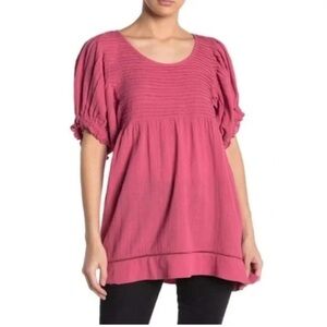 Free People Pink Tunic Bouse/ Mini Dress size Small